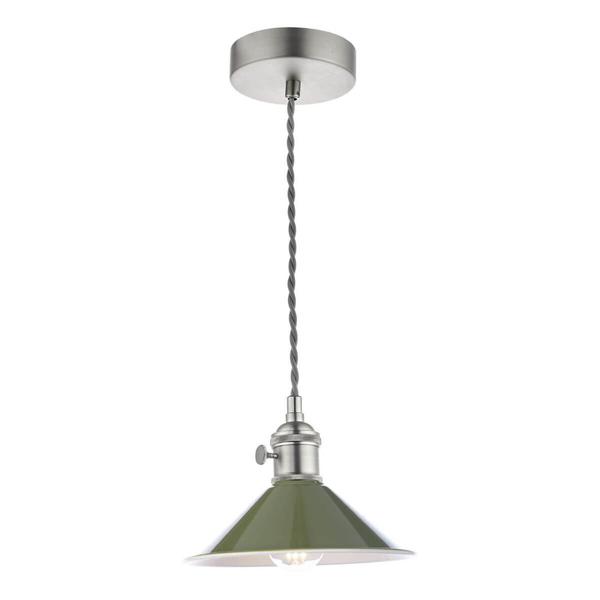 Antyczna lampa do kuchni Hadano HAD0161-07 Dar Lighting zielony szary