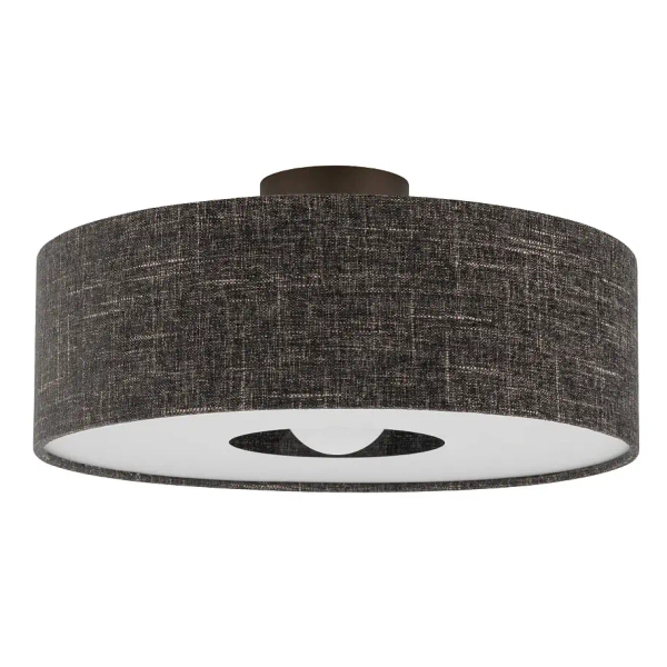 Tuba lampa sufitowa AMARELA 11658 okrągła z tkaniny czarna