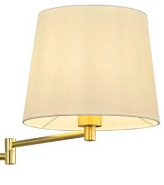 Pokojowy kinkiet Lyon 209100108 z abażurem złoty biały