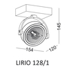 Okrągła lampa sufitowa LIRIO 412801003 z regulacją czarny
