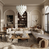 Wisząca lampa Palermo P21473WH Cosmolight ceramiczna liście białe