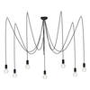 LAMPA wisząca SPIDER 6785 Nowodvorski industrialna OPRAWKA zwis kable przewody pająk czarny