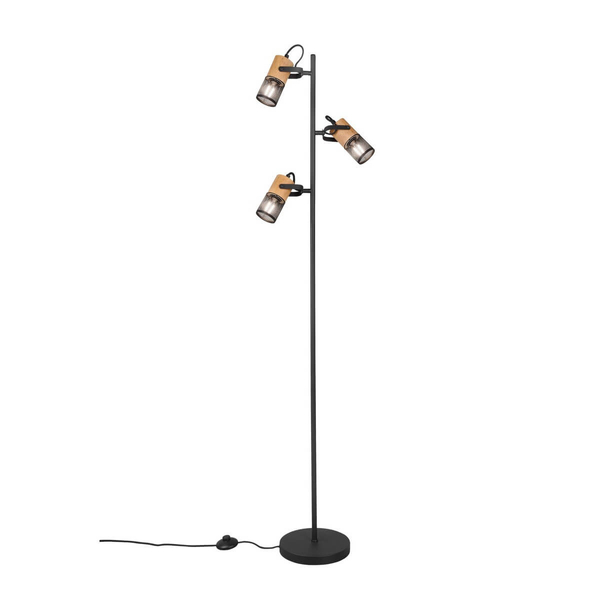 Podłogowa lampa do sypialni Tosh 404300332 tubki regulowane brązowe czarne