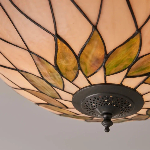 Dekoracyjna lampa sufitowa Hutchinson 64173 szklana klasyczna brązowa