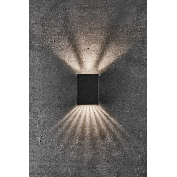 Prostokątna lampa ścienna Fold 2019041003 LED 5,4W 3000K IP54 czarny