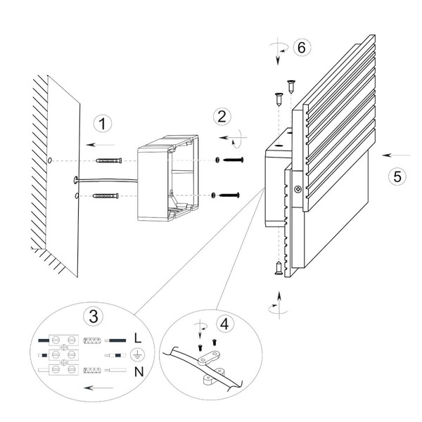 Kinkiet ścienny tarasowy Mariza 247060142 LED 13W 3000K IP44 antracyt