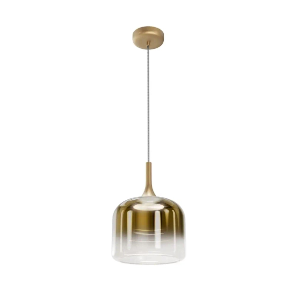Szklana lampa wisząca Spirito MOD286PL-L18G3K LED 12W 3000K złoty