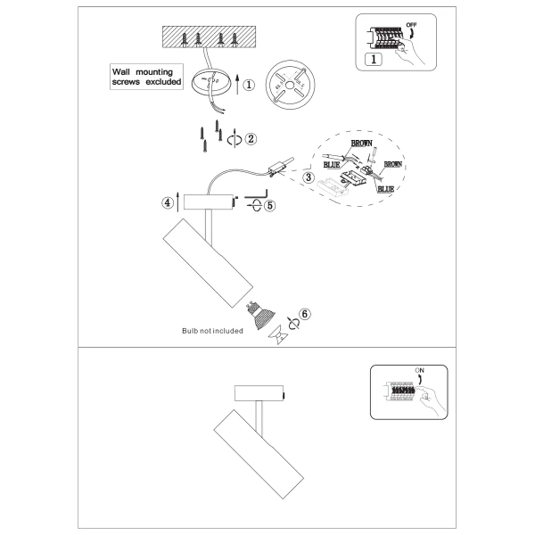 Sufitowa lampa reflektorek Mib 2020666001 DFTP obrotowa do holu biała