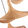 Wisząca lampa Boho ABR-LWS-BH40-3XE27 Abruzzo kapelusze japandi beżowa