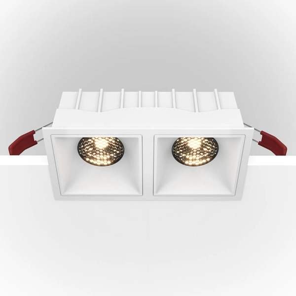 Metalowa lampa wpust sufitowy Alfa DL043-02-15W4K-SQ-W LED 30W 4000K biały