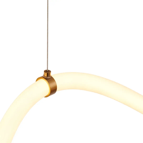 Lampa wisząca SNAKE MD1021-4 gold złota metal PVC LED 60W 3000K 4M wąż ledowy nowoczesna