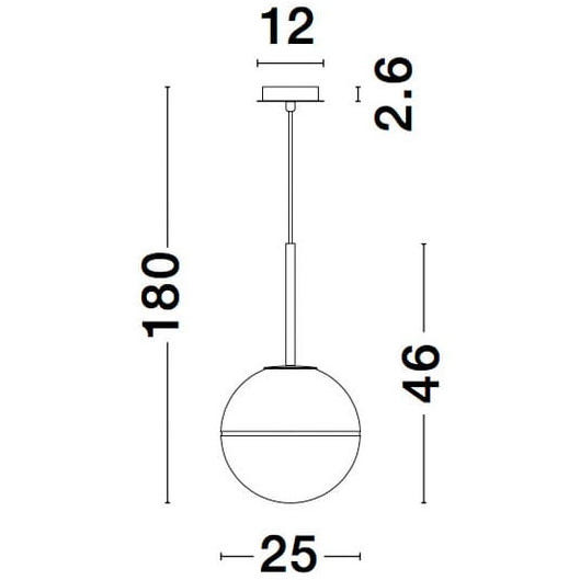 Wisząca LAMPA modernistyczna PEREZ LE41746 Luces Exclusivas szklana OPRAWA ball ZWIS kula biała złota