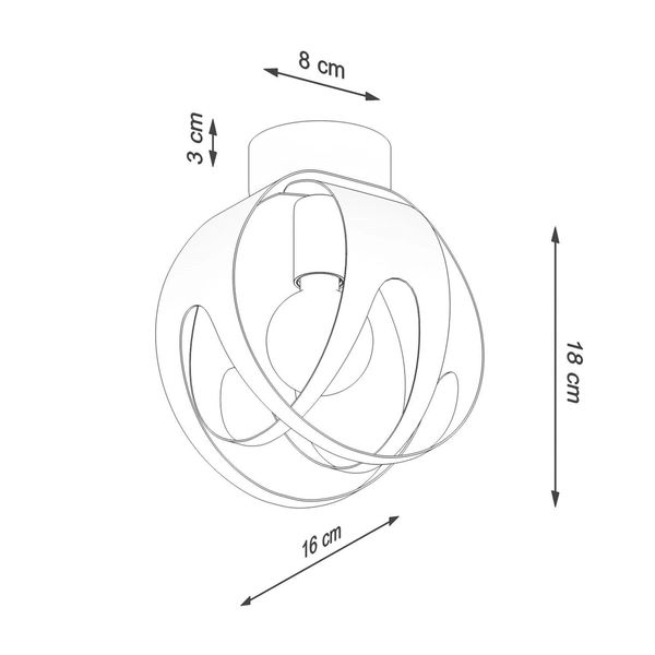 Metalowy plafon pokojowy SL.1082 lampa sufitowa biała