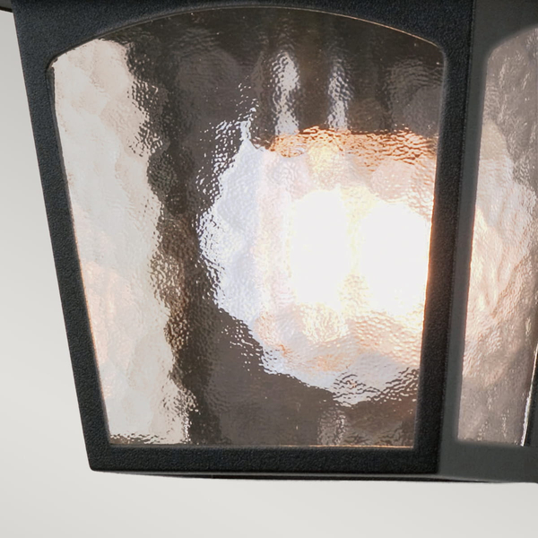 Minimalistyczny kinkiet ścienny York BL15-BLACK Elstead na taras lampion czarny
