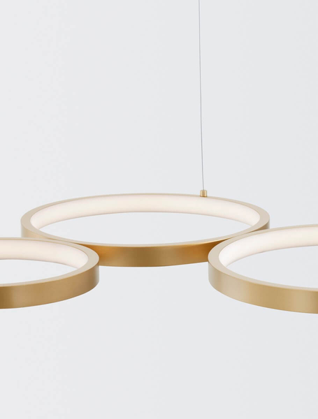 Wisząca lampa pokojowa GARCIA LE42826 rings LED 28W 3000K złota