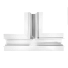 Łącznik-T do szyn magnetycznych 1233 metalowy biały