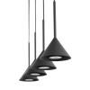 Trójkątna lampa wisząca CONO 10305 na listwie do salonu czarny