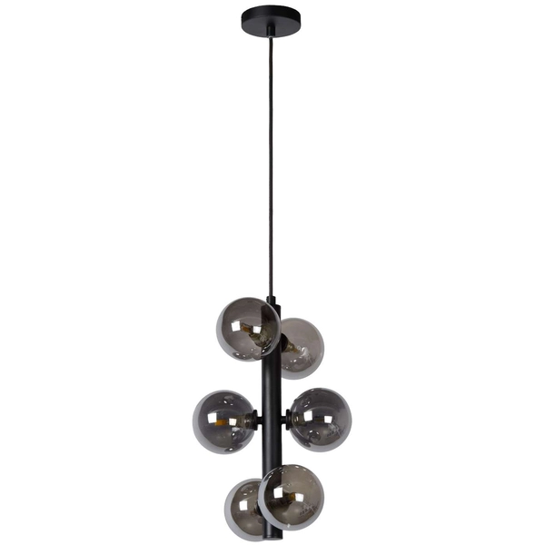 LAMPA wisząca TYCHO 45474/06/02 Lucide loftowa OPRAWA szklane kule zwis przydymiony mosiądz