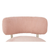 Tapicerowany fotel Low Teddy Pink HE510X-3.PECH.PINK do sypialni różowy 