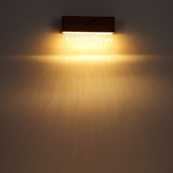 Ekologiczny kinkiet EDELTRAUD 15554W Globo drewniany LED 12W 3000K
