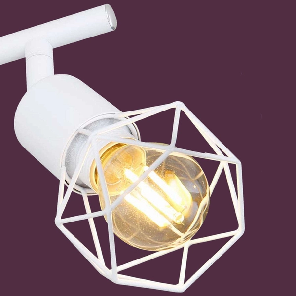 Druciana LAMPA sufitowa XARA I 54802W-2 Globo metalowa OPRAWA industrialny plafon reflektorki białe