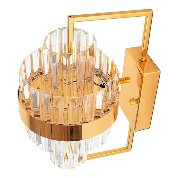 Ledowy kinkiet ścienny Impero MSE010100389 Moosee 15W 3000K glamour złoty