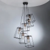 Industrialna wisząca lampa Tower TOW0622 metalowa do salonu czarny
