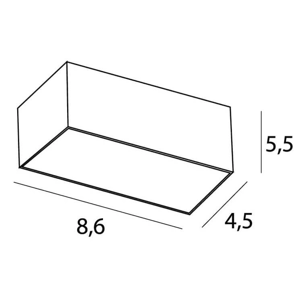 Wpuszczana oprawa do modułu MODULAR H180.05 Maxlight prostokątna biały