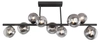Sufitowa lampa molekułowa Riha 56133-9D szklane klosze czarne przydymione