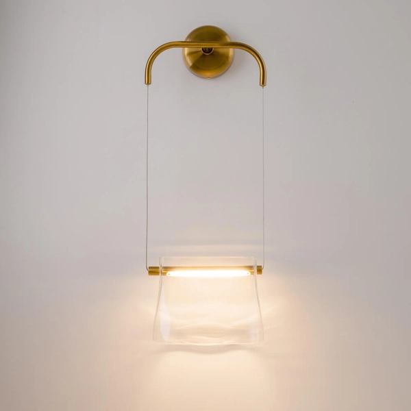 Ścienna lampa Cabaret MOD170WL-L8BS3K1 LED 8W 3000K mosiądz przezroczysty