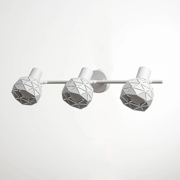 Spot LAMPA sufitowa REUS LP-8069/3WS WH Light Prestige geometryczna OPRAWA regulowane reflektorki białe