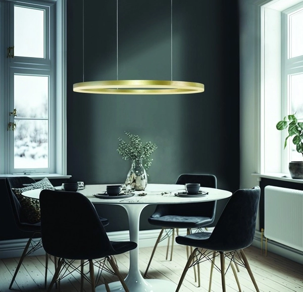 Lampa ledowa wisząca Halo AZ5348 90W zmienna barwa regulowana złota