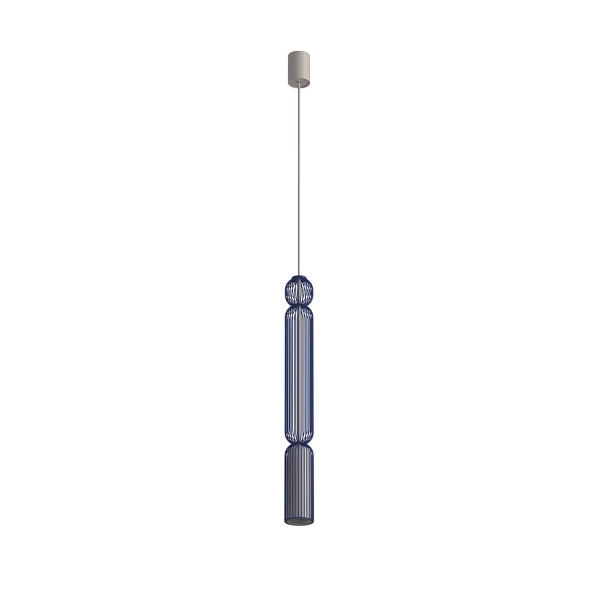 Sypialniana wisząca lampa CAMELEON SINGLES 12196 druciana granatowa