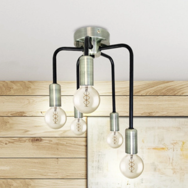 Designerska lampa sufitowa Saga 35-01337 Candellux patynowa czarna