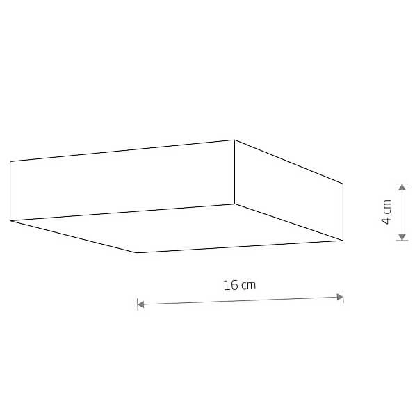 Lampa sufitowa kwadratowa Lid Square 10421 Nowodvorski LED 25W 3000K biała