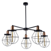 Zwis industrialny do kuchni Manufacture 9738 czarna lampa klatki