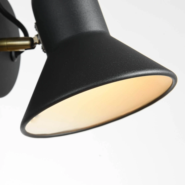 Industrialna LAMPA ścienna ASTAMA LP-1122/1W BK Light Prestige metalowa OPRAWA kinkiet regulowany czarny