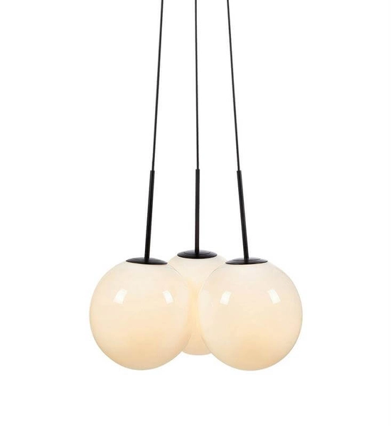 Wisząca lampa salonowa Dione balls zwis czarny biały