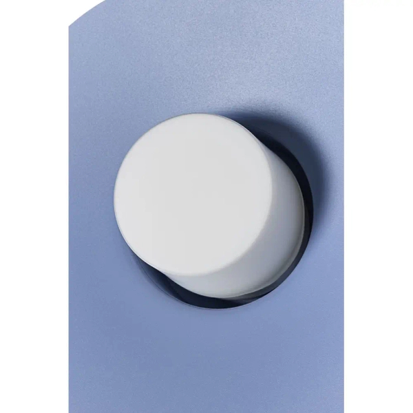 Lampa na ścianę Caponio CPWA19000 okrągły kapelusz do salonu niebieski
