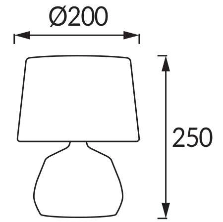 Stojąca LAMPA stołowa JAGODA 03292 Ideus abażurowa LAMPKA nocna do sypialni czarna