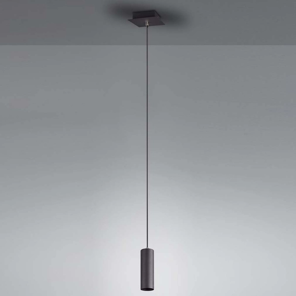 Wisząca tuba czarna VANTOS DL132312400 punktowa lampa zwis do biura