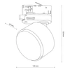 Okrągła szynowa lampa punktowa 3-fazowa Tracer 6061 TK Lighting czarny