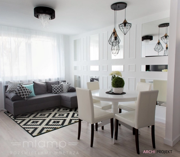 LAMPA wisząca MAELLE MDM-2591/3 BK Italux metalowa OPRAWA druciana hygge ZWIS kaskada geometryczna czarna