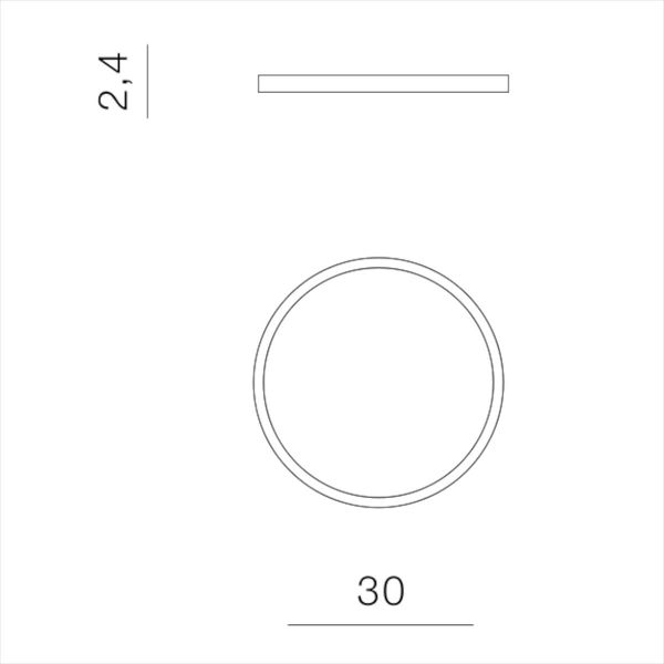 Lampa sufitowa Panka AZ5365 LED 24W szklany okrągły biały