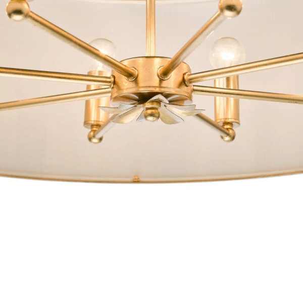 Wisząca lampa hampton Fernella FEN0835 do jadalni trawa morska złoty