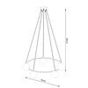 Lampa wisząca Yoli SL.1214 ring balls nad stół czarna biała