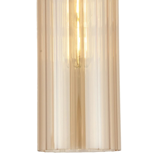 Potrójna lampa wisząca Malika 3 PL0140-3 Yaskr szkło złota czarna miodowa