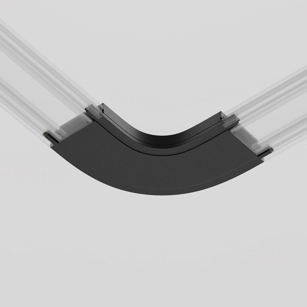 Półokrągły łącznik Radity TRA084CR-11B do szyn magnetycznych czarny