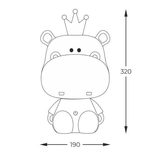 Lampka LED na komodę Hippo KDR-613B-PE Zumaline 3W 4000K fioletowa biała