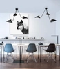 Sufitowa lampa 3-punktowa Crane P8703 Step do jadalni loft czarna